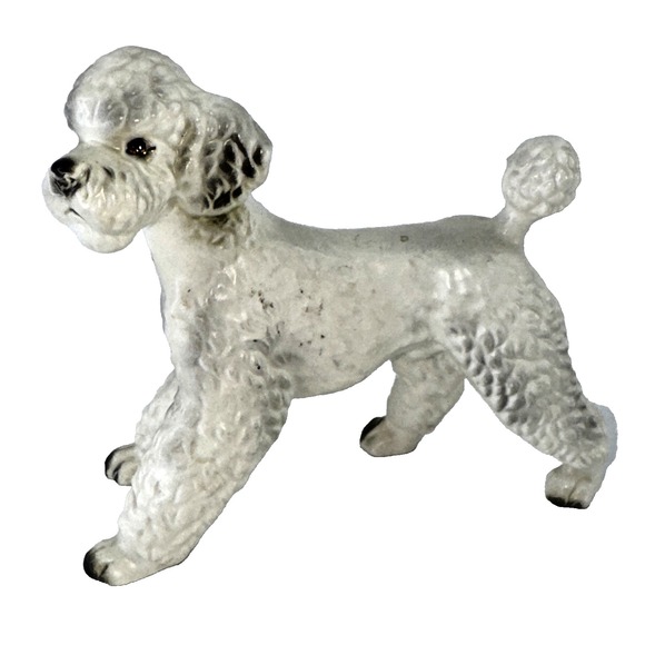VINTAGE JAPAN BRINN'S White POODLE Porcelain FIGURINE FIGURE 5" tall - Picture 1 of 10